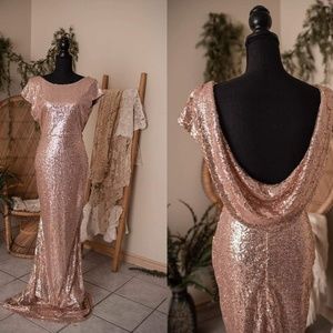 Rose Gold Sequin gown